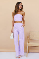 In Hindsight Crop Top Lila