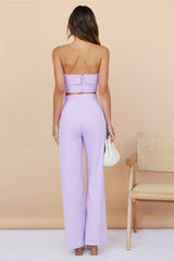 In Hindsight Crop Top Lila