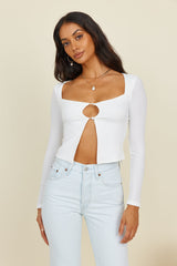 Vice Versa Crop Top Weiß