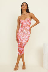 Midi-Kleid „Cherished Dreams“ Rosa