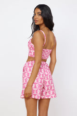 Geheimnisse des Sommers Crop Top Pink