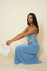 Starlit Symphony Maxirock Jeansstoff