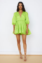 HELLO MOLLY Sweetest Treat Minikleid Limette