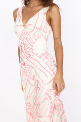 Strandglück Maxikleid Pink