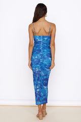 Maxikleid "Verliebte Augen" Blau
