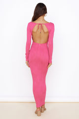 Maxikleid „Just Believe“ in Pink