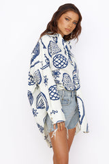 Sommerleuchtendes Hemdkleid Blau