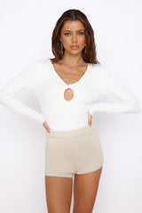 Sunlight Ribbed Top Weiß