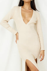 LIONESS Opulence Maxikleid Beige