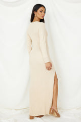 LIONESS Opulence Maxikleid Beige