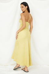 Wrinkle In Time Maxikleid Gelb