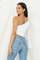Hand On My Heart Crop Top Weiß