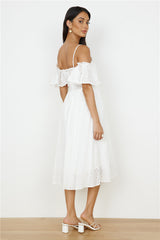 Baskisches Midikleid Weiß