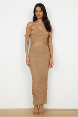 Dance Darling Crop Top Beige