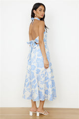 Maxikleid mit Neckholder "Showing Emotions" Blau