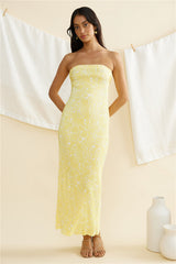 Zitronen-Cello Maxikleid