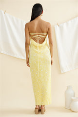Zitronen-Cello Maxikleid