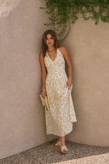 Limoncello Halter Maxikleid Gelb