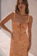 FORTUNATE ONE Florence Satinkleid Maxi Orange
