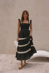 Monica Maxikleid Schwarz