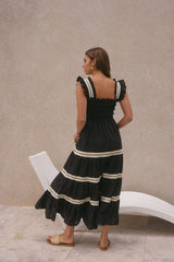 Monica Maxikleid Schwarz