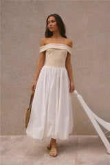 Sophisticated Nights Maxikleid mit Bubble-Saum Weiß