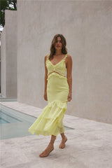 Maxikleid „Dance Away“ Gelb