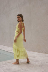 Maxikleid „Dance Away“ Gelb