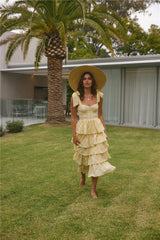 Dalia Maxikleid Gelb