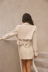 Cali Crop Jacke Creme