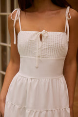 Luxe Horizon Maxikleid Weiß