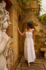 Luxe Horizon Maxikleid Weiß