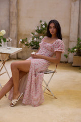 Luminous Dreams Florales Maxikleid Rosa