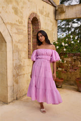 Lush Petal Maxikleid Rosa
