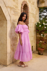 Lush Petal Maxikleid Rosa