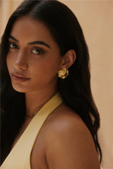 18k Vergoldete Soliel Ohrringe Gold