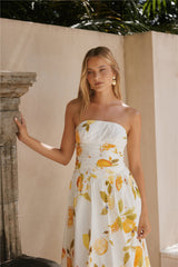 Goldener Glanz Maxikleid Gelb