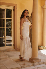 Midnight Radiance Kleid Trägerloses Kleid Creme