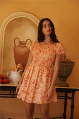 Sunset Scenes Minikleid Orange