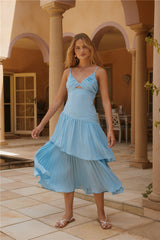 Gartenfee Midikleid Blau