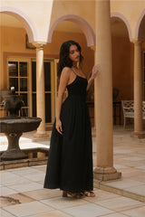 Maxikleid „Whispering Willow“ Schwarz