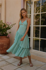 Gartenfee Midi-Kleid Grün