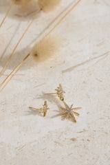 18K vergoldete Evange Line Ohrringe Gold