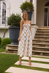 Maxikleid mit Sonnenblumenmuster