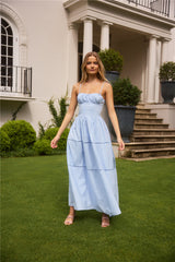 Mandy More Maxikleid Blau