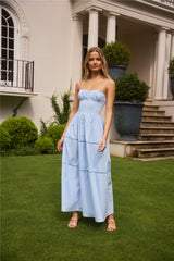 Mandy More Maxikleid Blau