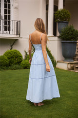 Mandy More Maxikleid Blau