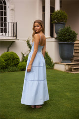 Mandy More Maxikleid Blau