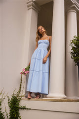 Mandy More Maxikleid Blau