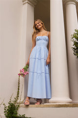 Mandy More Maxikleid Blau